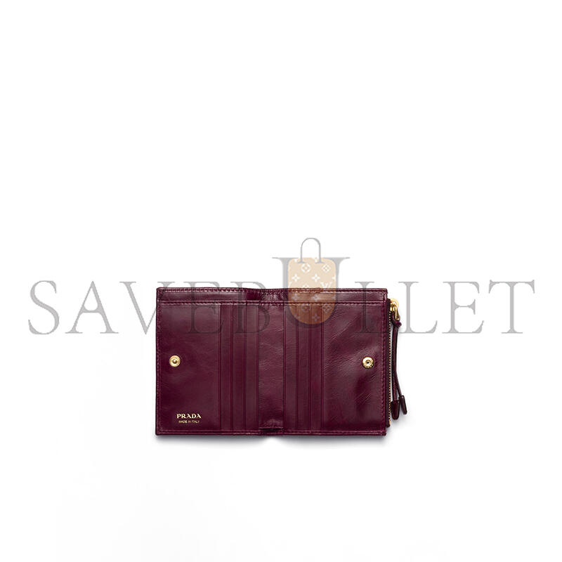 Pra*a small leather wallet 1ml050 (11.5*8cm)